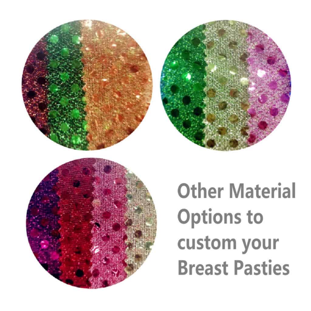 sequins fabric nipple pasties disposable self adhesive nipple cover factory